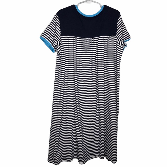 Hanna Andersson Girl's Blue Stripe Dress Size 160 - Picture 3 of 9